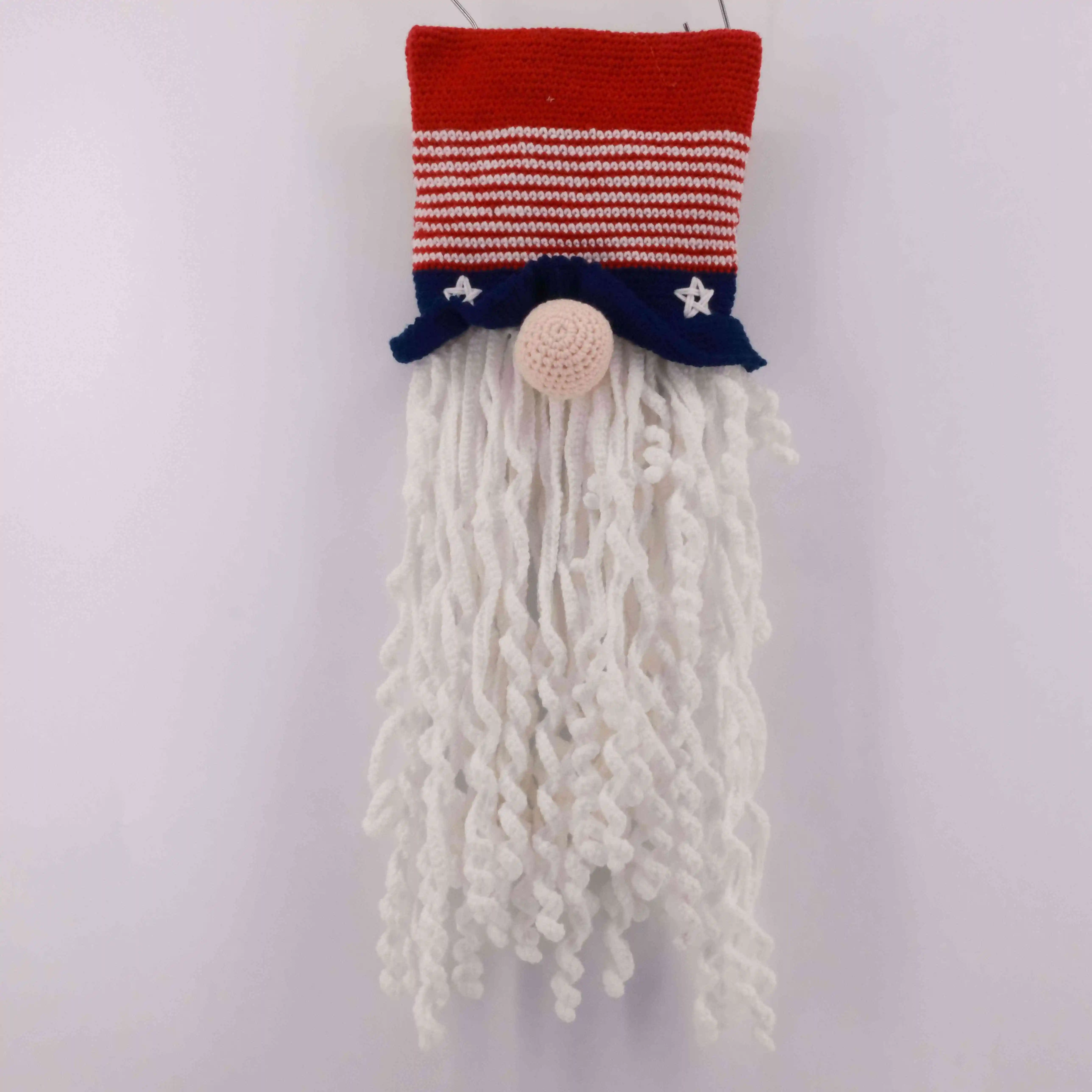Heavy Duty Exquisite Wall Hanging Decor American Independence Day Home Decoration For Living Room Patriotic Day Crochet Ornament
