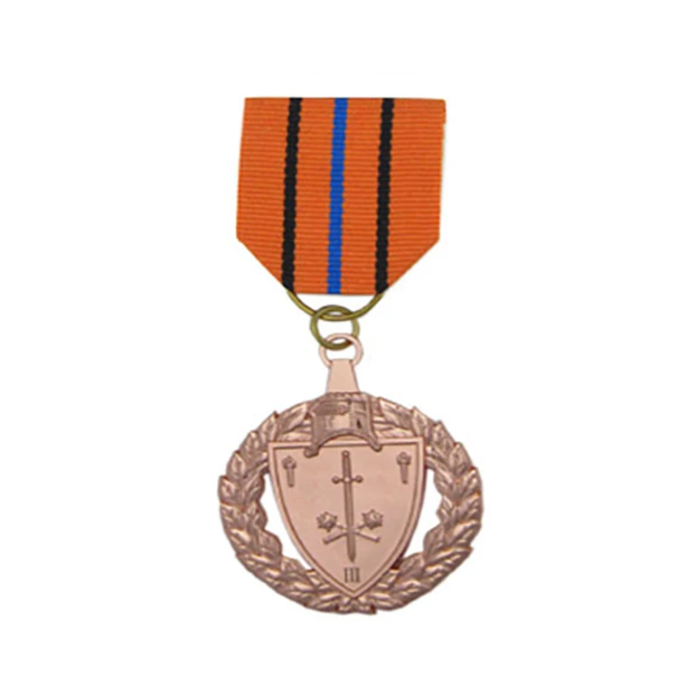 China Factory Metal Dragon Boat Decorative Metals Medallions with Custom Drape Ribbon