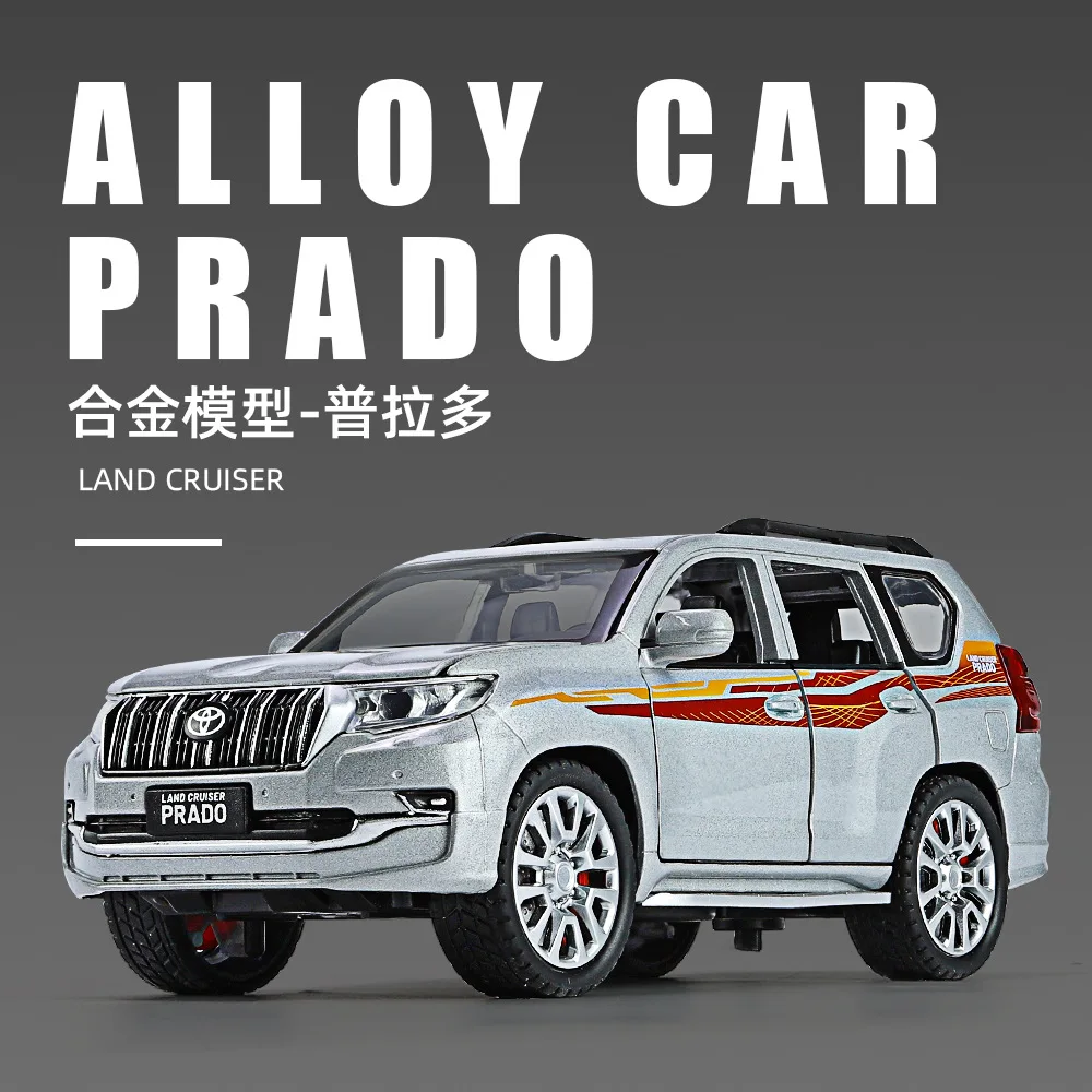 Подлинная модель 1:32 Prado для литья под давлением игрушечный автомобиль внедорожник звук и свет декоративная дверь металлическая игрушка подарок мальчику