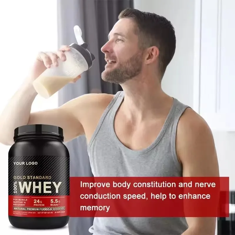 OEM private label muscle growth Whey Protein Powder 80% WPC WPI 90% gym whey protein isolate powder for bodybuilding