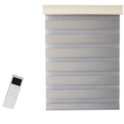 Smart dual roller motor blinds blackout day night window blinds shade electric motorized zebra blinds