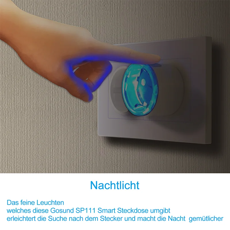 16A EU WIFI Smart Plug with Power Monitor Memory Function Work with AM alexa, Google home assistant