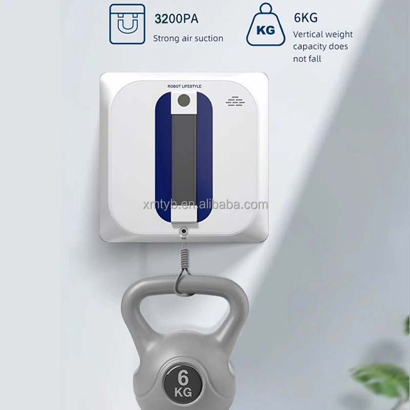 Custom 2800 Pa High Power Window Wash Robot Borderless Turn Back Remote Control Electric Window Cleaners For Glass