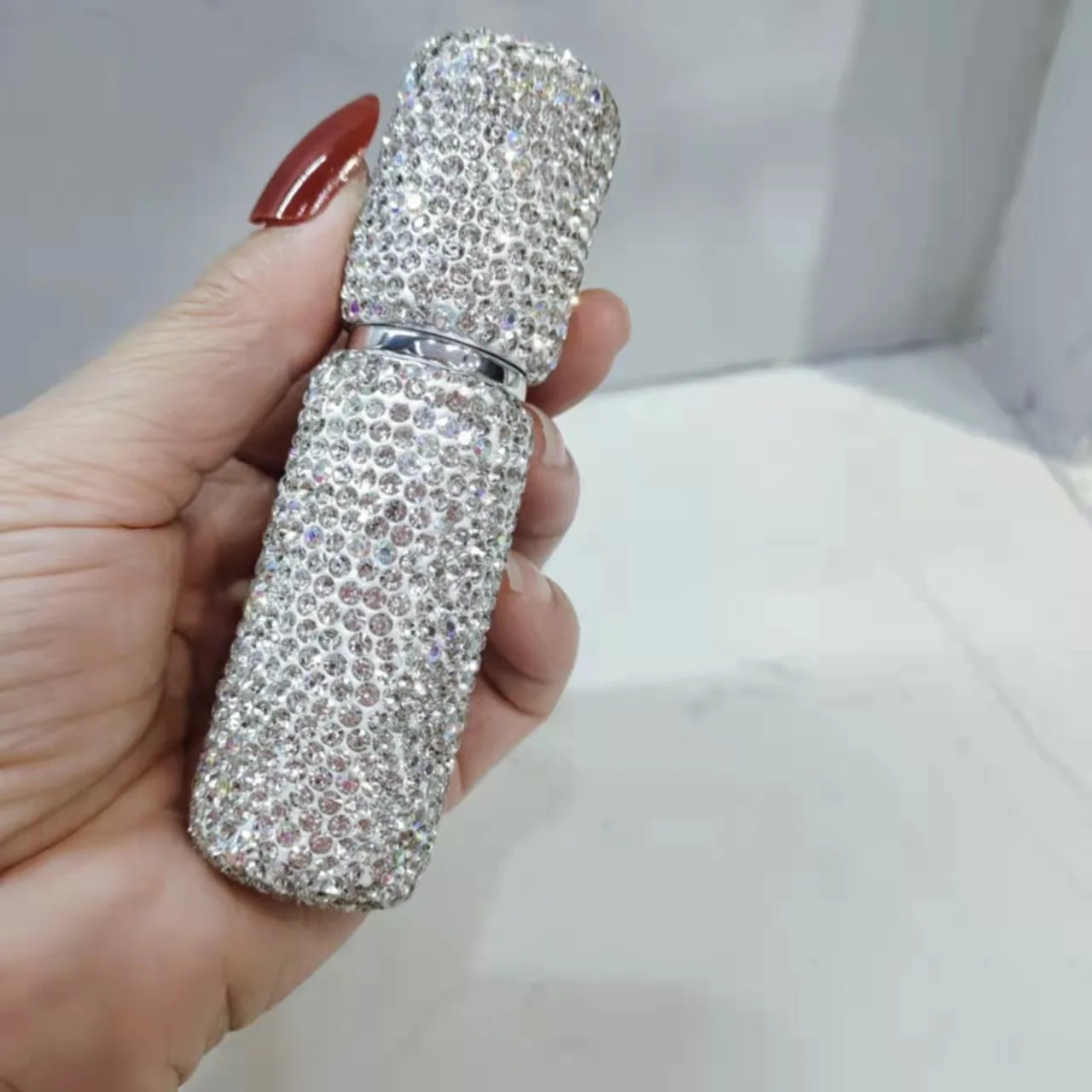 Custom Portable Mini Refillable Crystal Spray Bottles Bling Empty Perfume Spray Bottles Rhinestone Cosmetic Mist Perfume Bottles