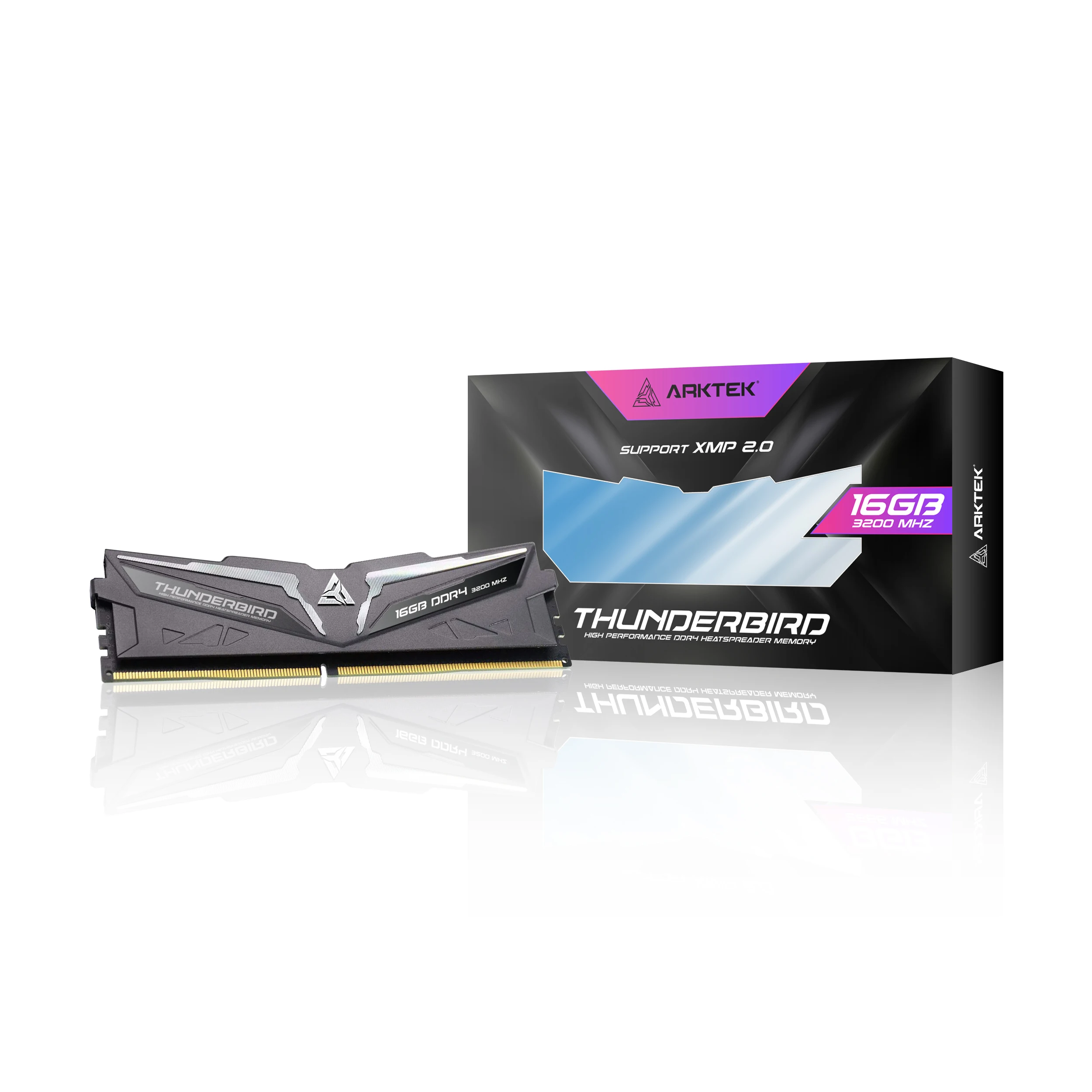 Модель настольной памяти DDR4 SDRAM DDR4 288 серии ARKTEK Thunderbird 32 Гб (2x16 Гб) 3200-Pin