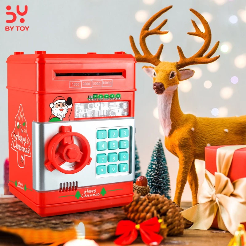 Christmas piggy bank for kids new year gifts Electronic Piggy Banks Money Savings Box Toys Mini ATM Coin Bank for Children