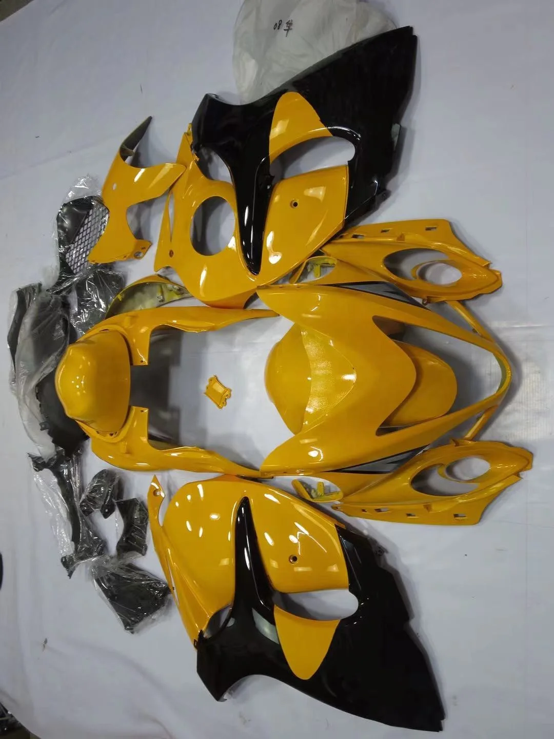 Комплект обтекателей для мотоцикла 2021 WHSC SUZUKI GSXR1300 2008-2014 комплект из АБС-пластика желтого цвета