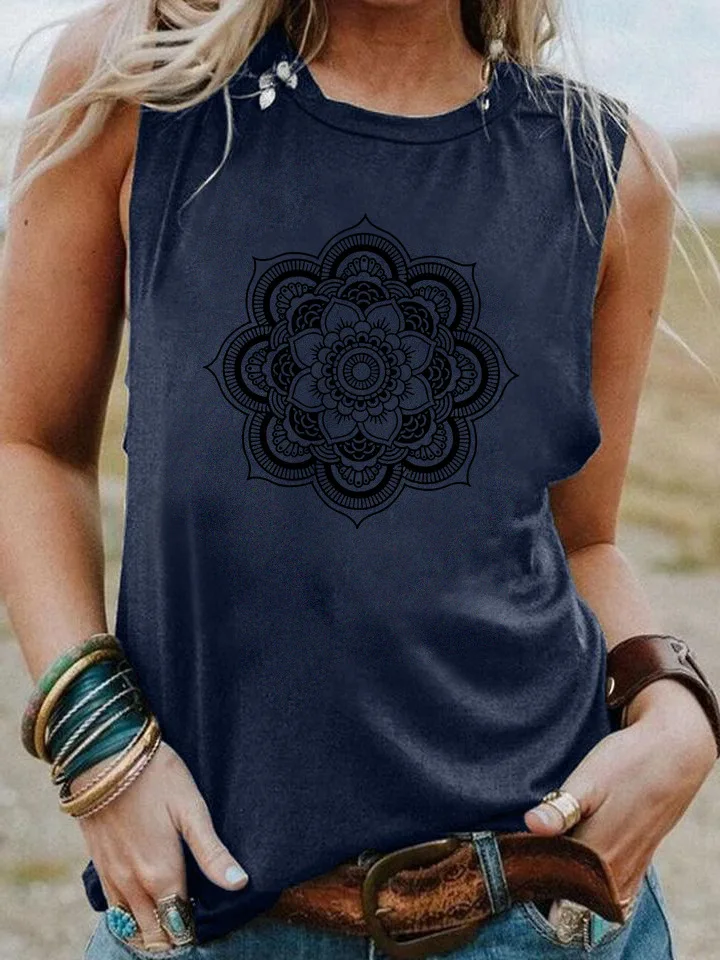 Womens Tank Tops Summer T Shirts Sleeveless Casual Loose Tunic Blouses