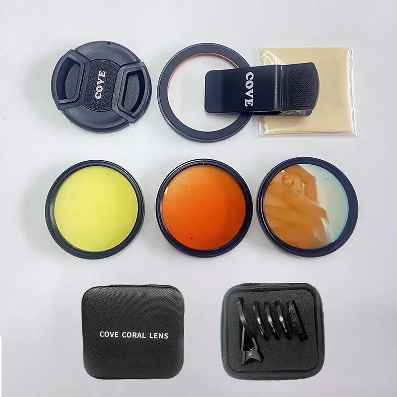 Apexel Smartphone Camera Clip 37mm Red Yellow Color Nd32 Cpl Star Phone Lens Filter 7 In 1 Gradient Filter Kit