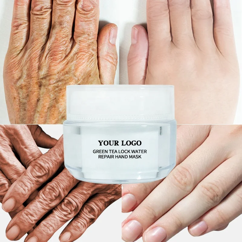 Skin Care Exfoliating Vegan Foot Hand Whitening crema de para manos Hand Cream Paraffin Green Tea Nourish Hand Mask