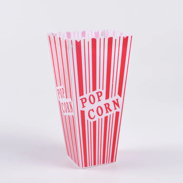 Reusable 32 oz plastic popcorn box tube custom printed popcorn bucket popcorn container box for party movie