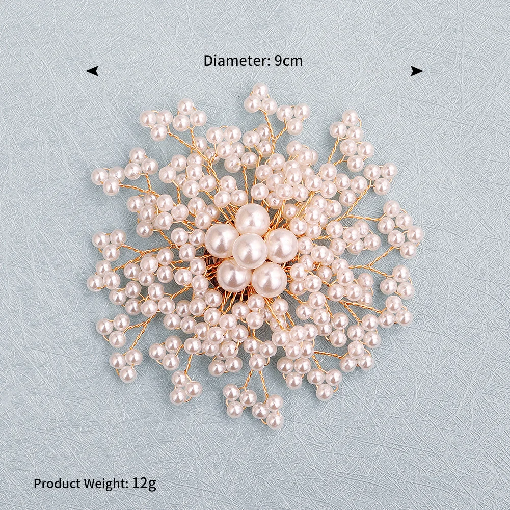 Fashion Jewelry Korean Handmade Elegant Women Pearl Broches Pins Wedding Bridal Brooches