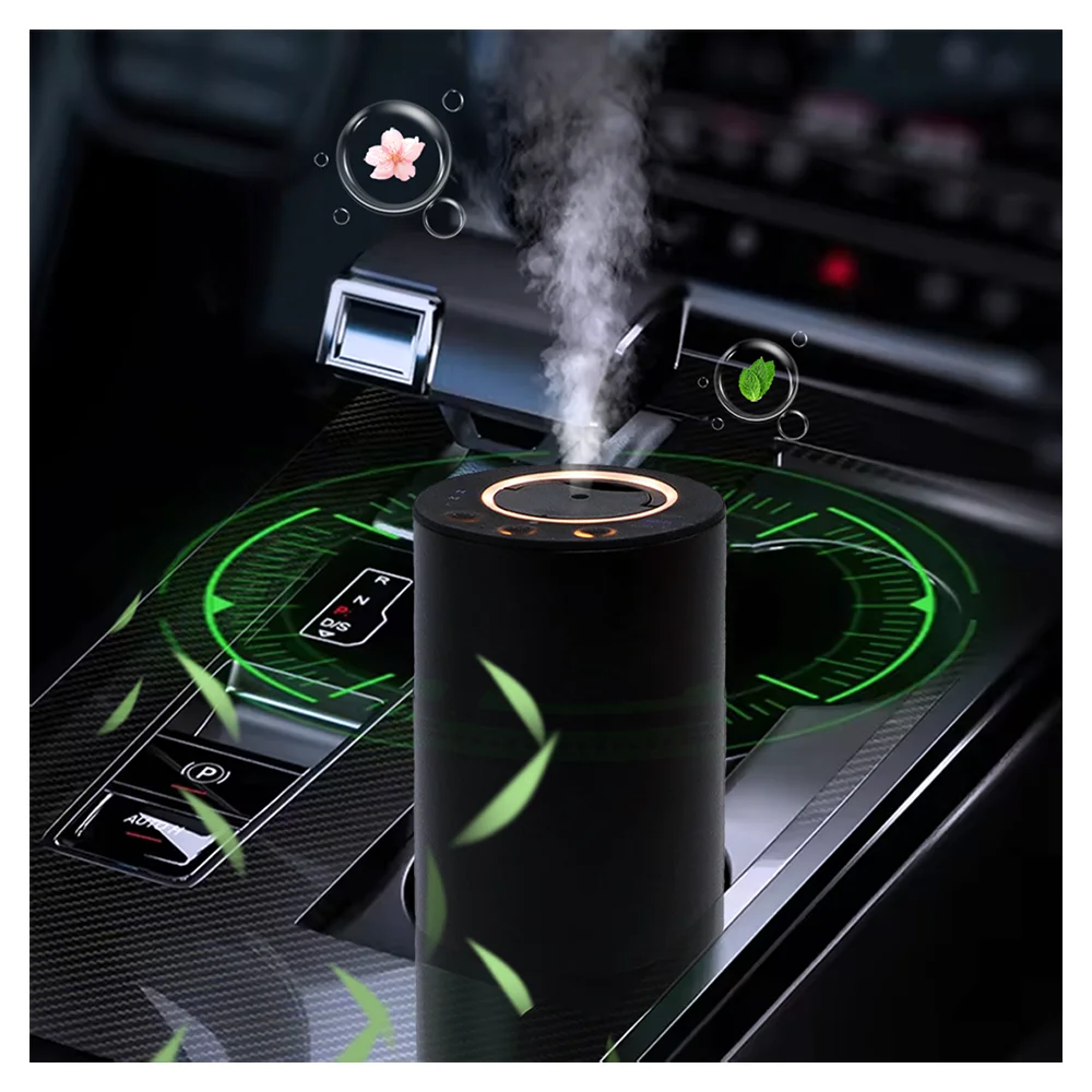 Small Silicone Control Panel Portable USB Cordless Waterless Diffuser Scent Diffuser Smart Car Aroma Air Diffuser
