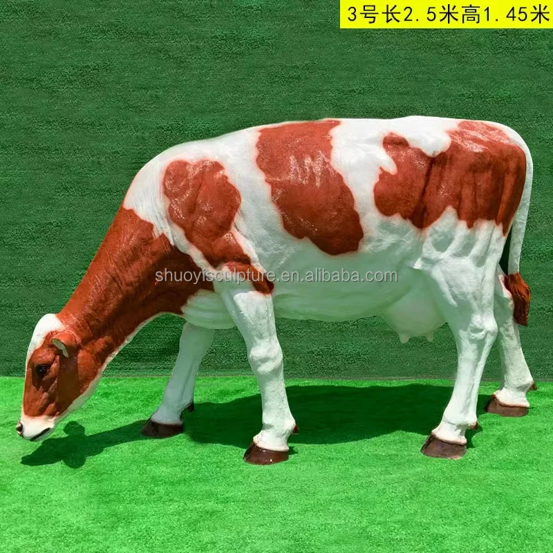 Статуэтка из стекловолокна с изображением крупных животных 3 D в натуральную величину