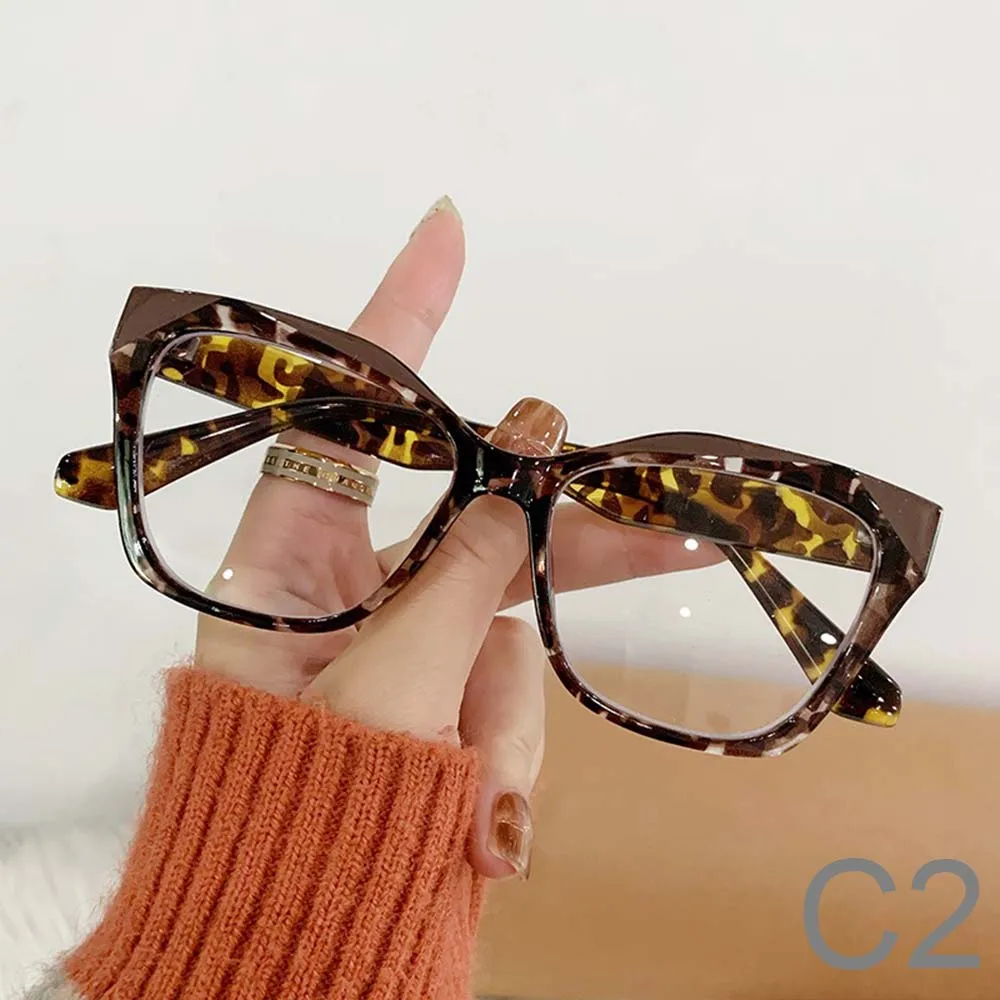 PC material six colors optional square optical frame glasses eye glass frames optical glasses for women.