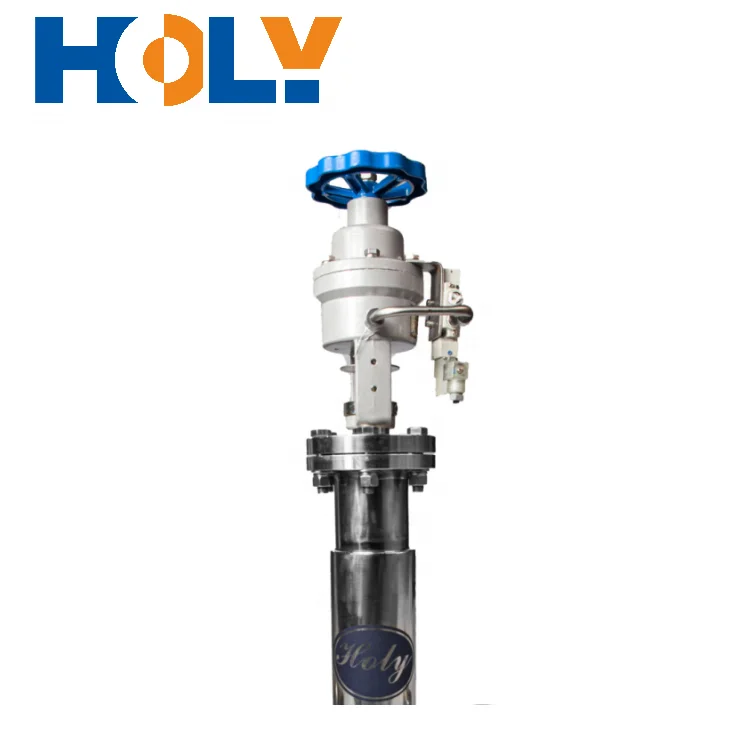 
DN50-80 Vacuum Insulated Pneumatic Shut off Valve which controls Liquid Helium in Vacuum Jacketed Piping 