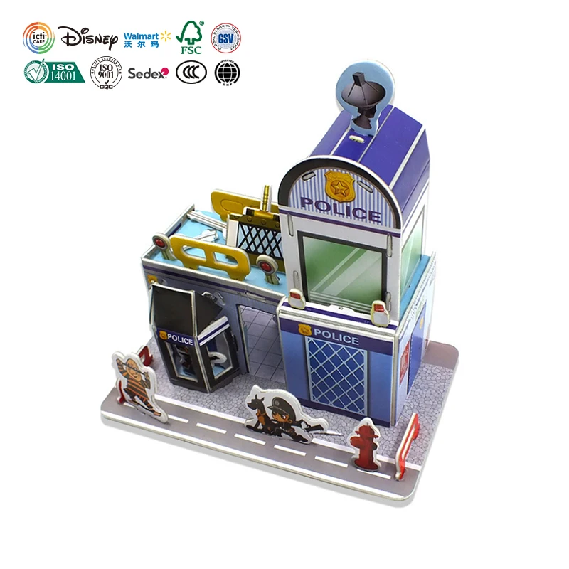 Горячая продажа Детские игры безопасные материалы строительные игрушки Обучающие красочные бумажные 3D головоломки для детей