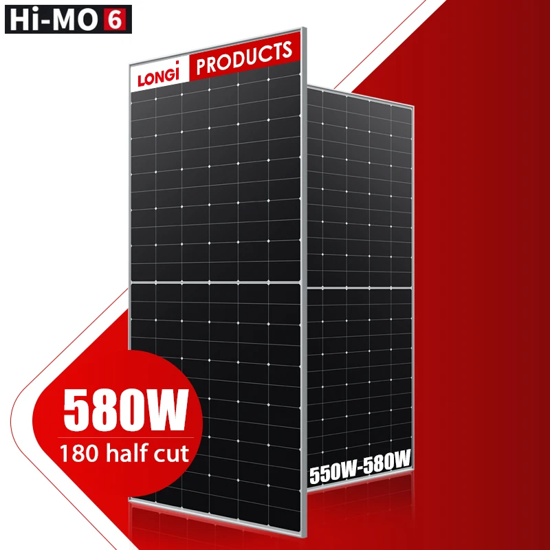 Солнечные панели longi 500 Вт солнечный модуль солнечные для энергосистемы 555 560 570 580 hi-mo 6