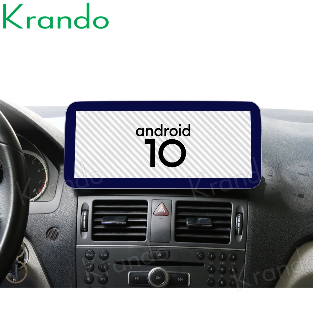  Автомобильная магнитола Krando Android 10 0 25 'Blue Ray 4G 64B аудио GPS для Mercedes BENZ C W204 C180 C200 C220 2008-2014 NTG 4