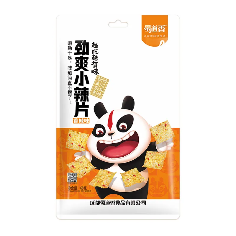 ShuDaoXiang Latiao Spicy Small Spicy Slice 68g Delicious Chilli Snack OEM Hot Sichuan Food China Wholesale Spicy Gluten