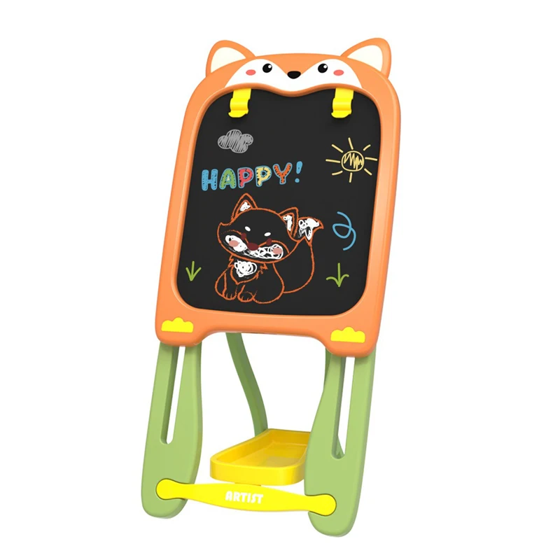 Household Teaching Bracket Style Writing Board Cartoon Fox Shaped Double-sided Magnetic Small Blackboard