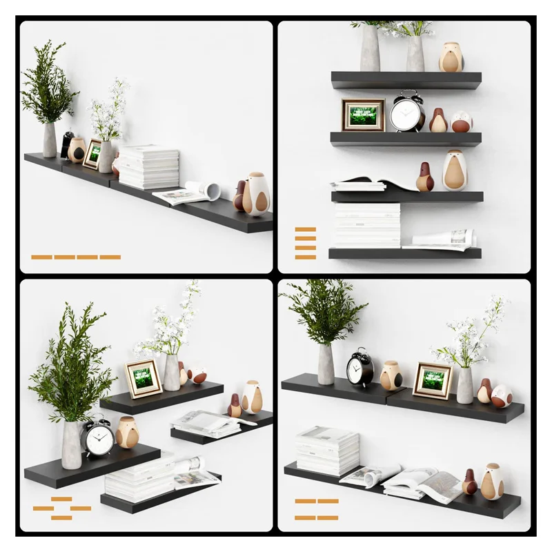 Shelf Bracket Heavy Duty DIY Open Shelving Hardware Included Rustic Iron Metal Scaffold Black Wall Floating Shelf Brackets