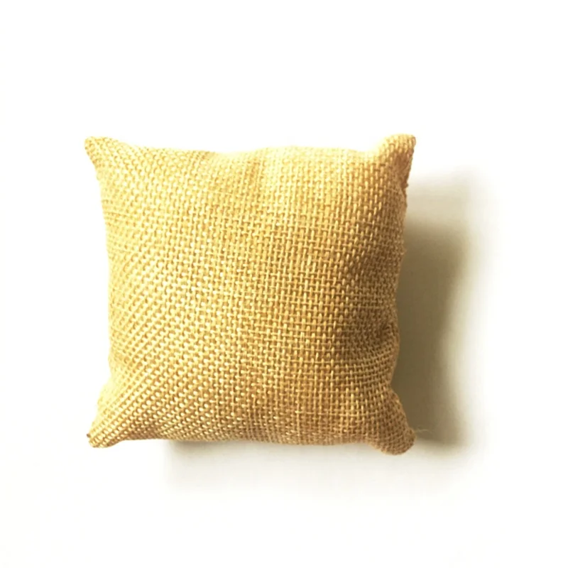 Мешковатая подушка, ювелирный дисплей для браслета, браслета, держателя часов, органайзер, льняной джутовый дисплей, реквизит, ювелирная подушка