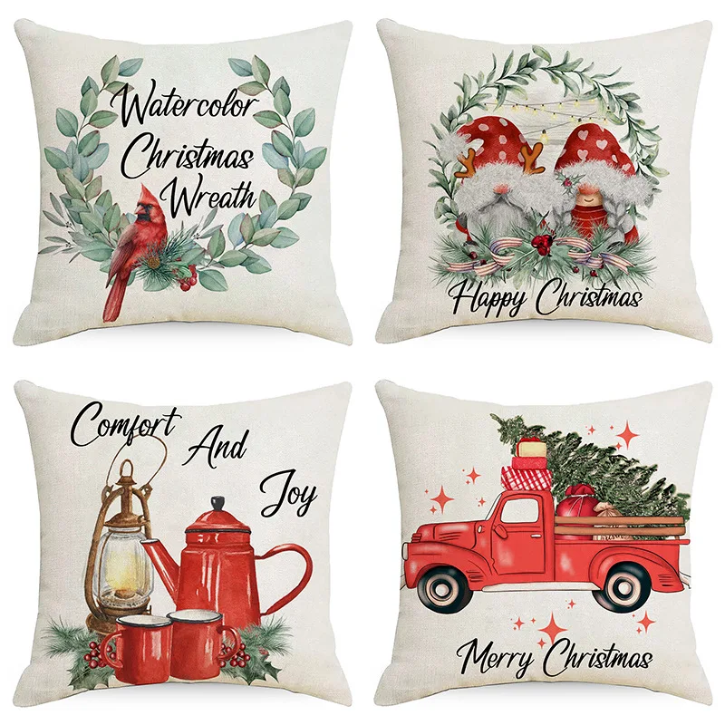 Custom 3D Print  Promotion Gift Pillowcase Wholesale Christmas Pattern Pillow Case