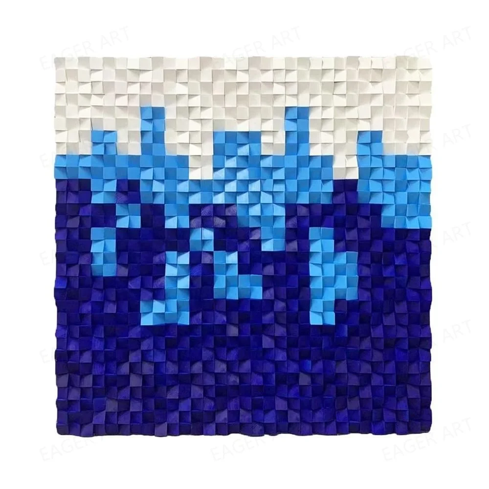 EagerArt Home Decor Large Masic Wood Carved Painting Abstract Artwork 3d Wooden Wall Art