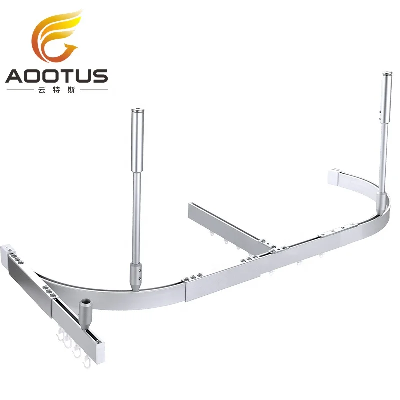 Больница высокого качества потолочный изогнутые горизонтальная направляющая для штор трек медицинский карниз для штор