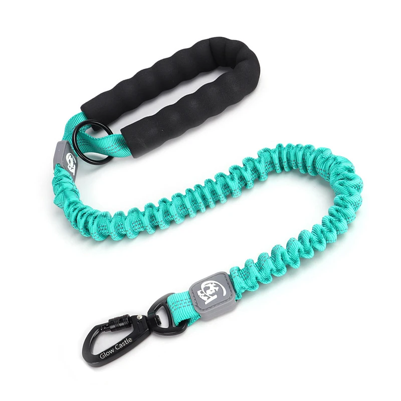 Custom Logo Name Adjustable Multi-color Available Strong Dog Leash with Reflective Strips Multifunctional Pet Leash