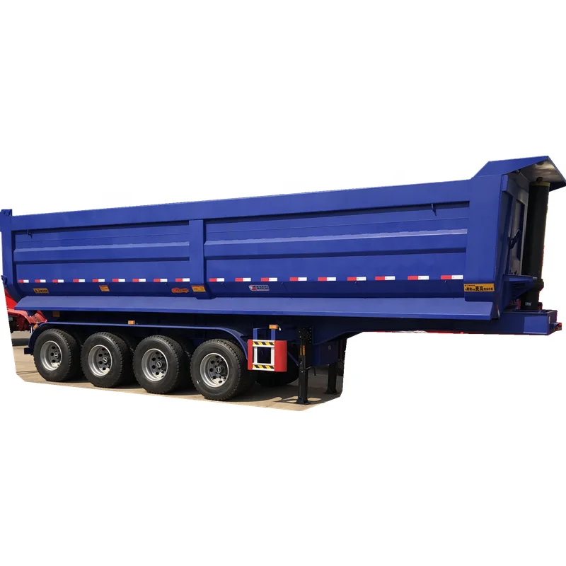 High Quality 4 Axle 60 Ton 45cbm U Shape Dump Truck Semi Trailer