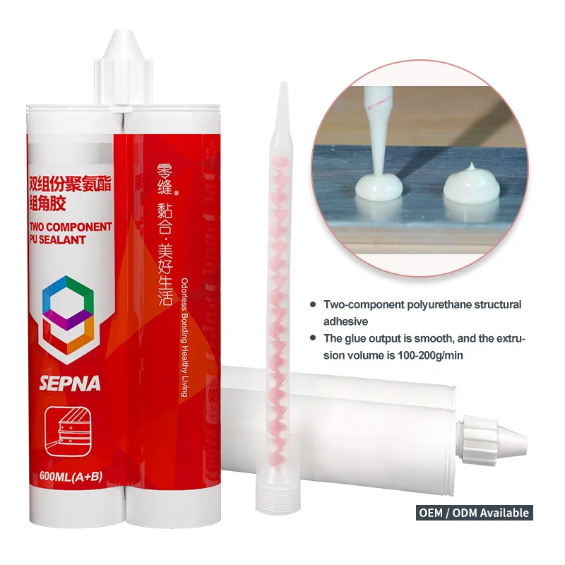 two-component pu sheet metal glue sealing adhesive sealant for aluminum alloy nylon metal window corner connection