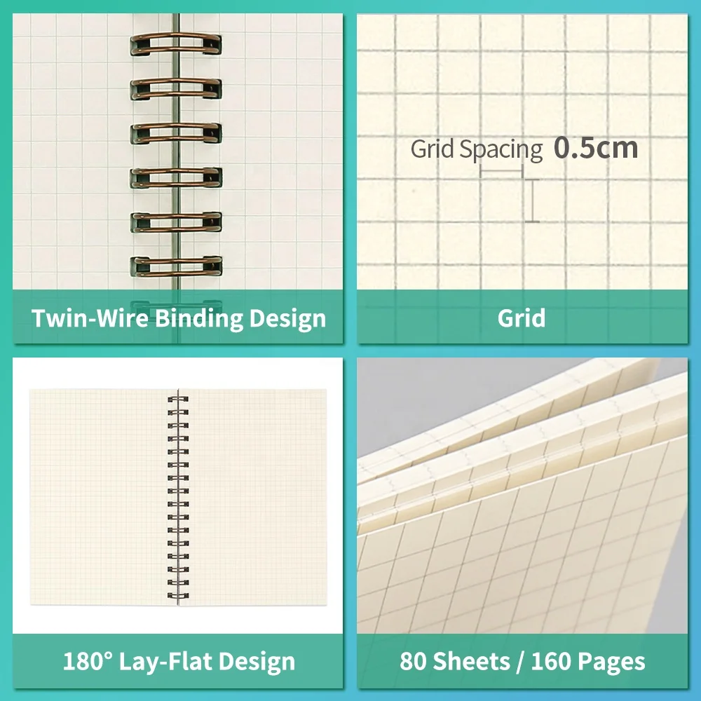 Kawaii stationery paper notebook, custom self care journal note book for students