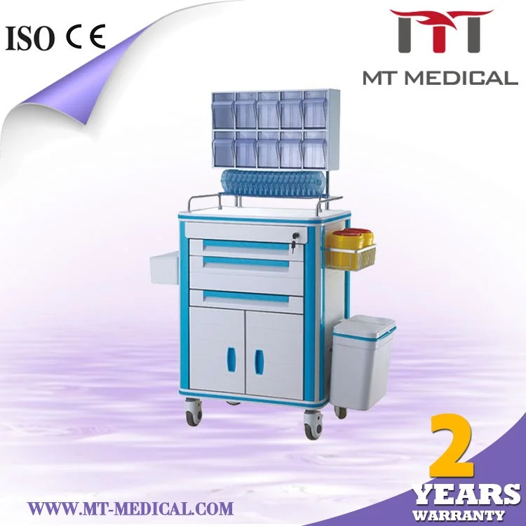 Best price hospital equipment nurse cart medical anesthesia trolley for ICU operating room