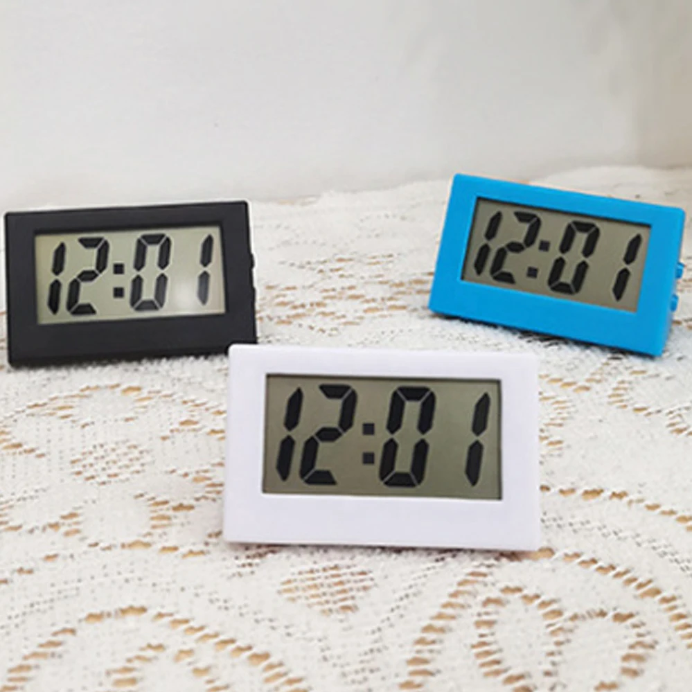 Cheap Mini Digital Car Clock Triangle Mini Digital Home Alarm Clock For Car Dashboard