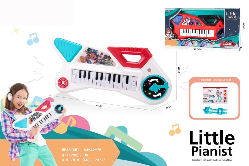 Multifunction Hand Drum Little Pianist Portable Piano Guitar Dj Musical Instruments Toys for Kid with Microphone