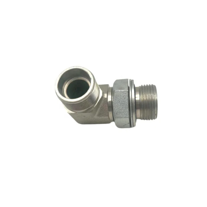 Hydraulic Nipple SS 74 Degree Cone Flare Fittings Straight SS Pipe Adapter Joint Carbon Stainless Steel