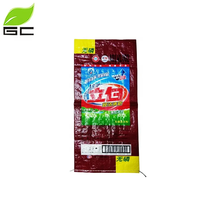 Eco-friendly Custom Logo PP Woven Bag 50KG Sack For Rice Feed Crops Wheat