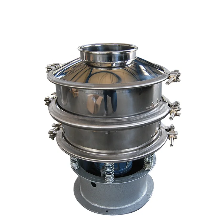 High Efficiency Fine Mesh Powder Screening Machine Industrial Rotary Flour Vibrator Sieve