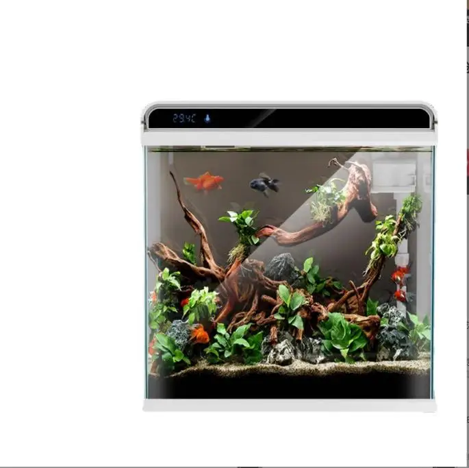 SUNSUN Glass Mini Fish Tank For Small Fish Aquarium Gold Ecological Desktop Mini Aquariums&Accessories Aquarium Fish Tank