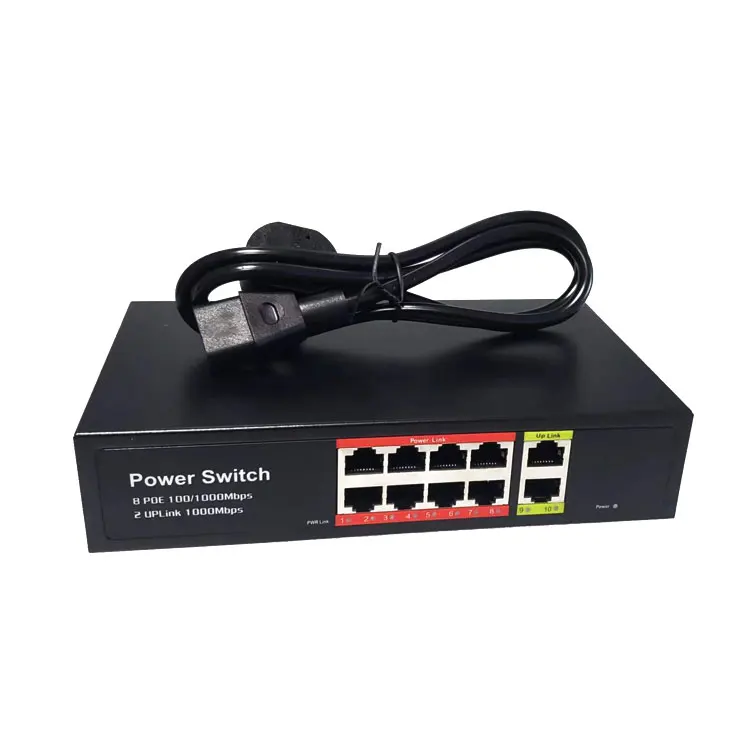 China Manufacturer Wholesaler Price 8 Ports Poe Ethernet Fiber Switch