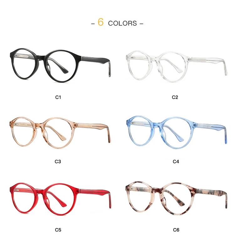 DOISYER Metal frame unisex hand pink transparent retro round anti blue light filter blocking glasses for women