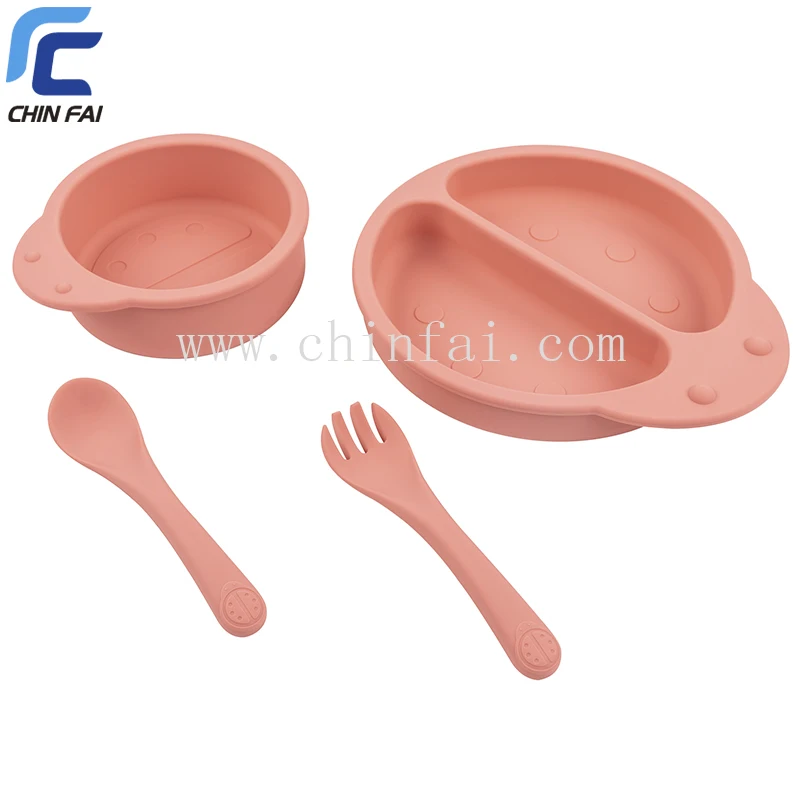 Silicone Baby Items Baby Bibs Baby Feeding Plate Suction Plate Mat Feeding Cup Car Design Supporting Customizing