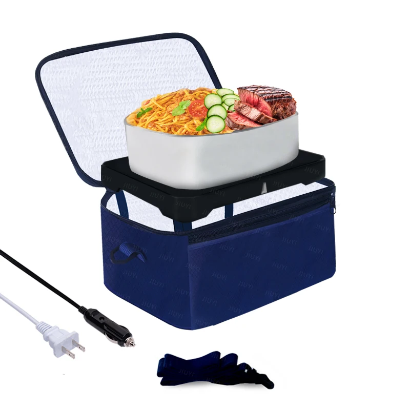 80W Heated Lunch Box Food Warmer Food Grade PP Electric Grill Electric Microwave Mini Personal Portable Oven for Car Truck Home