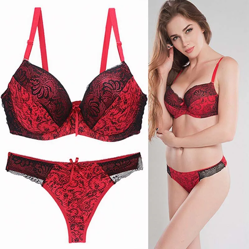 Buy Online Maroon Nylon Lace Bra And Panty Set Fro Sexy Lady Inner Wear Bra And Panty Set Pushup Bra Set