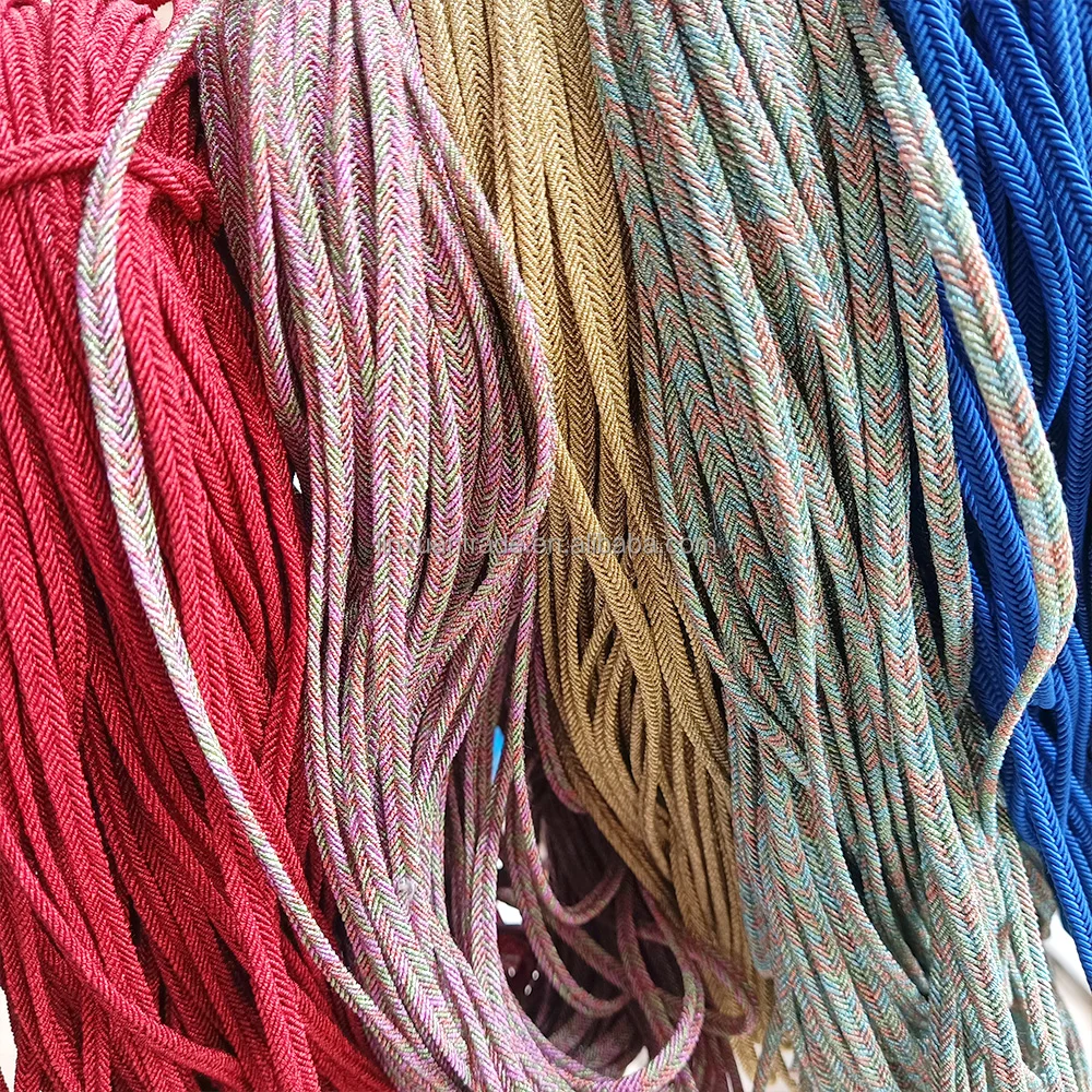 Производство 4 мм многоцветного люрексного толстого утапливающего шнура для обуви, сумок, украшения одежды