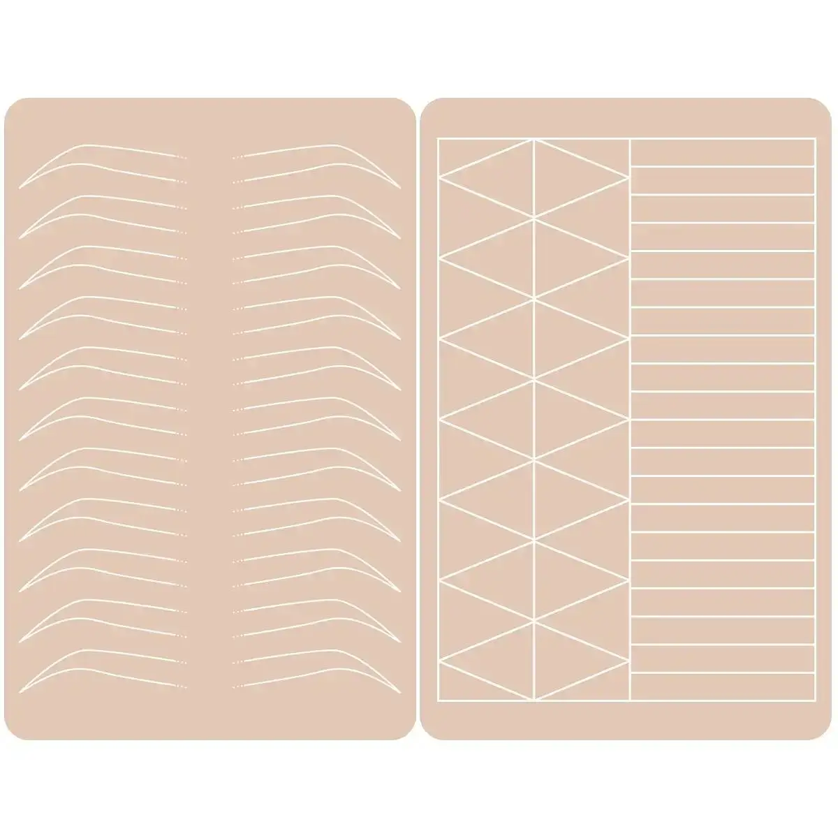 Two sides 1.5mmthickness Tattoo Practice Silicon Skin for Permanent Makeup and Microblading Nano brows ombre brows/lips