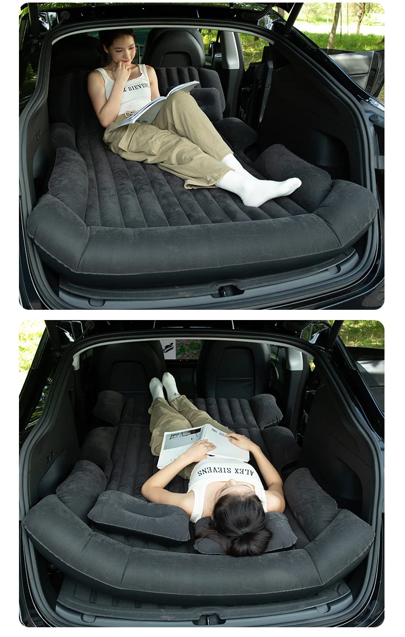 Jetshark Outdoor Travel Camping SUV Trunk Car Air Mattress Travel Trunk Inflatable  Fold able Sleeping Air Bed
