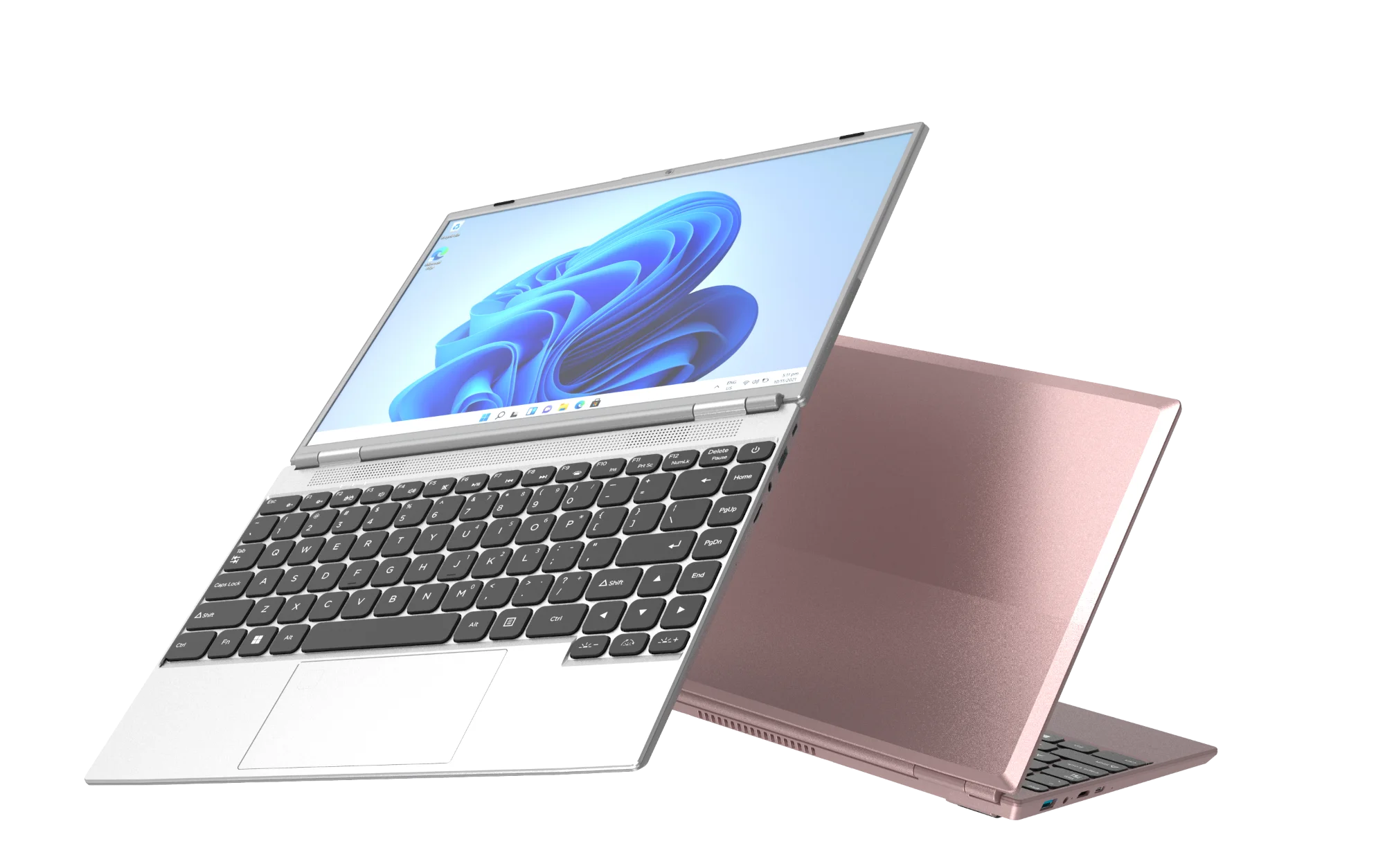 14 Inch Pink Laptop For Ladies Intel Celeron J4105 Slight Laptop With 180 Degree Open And Close Angle Laptop For Girls